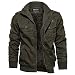 Produktbild Celucke Winterjacke Herren mit Mehrfache Tasche,Männer Military Jacke Britannia Version Übergangsjacke Winterparka US Feldjacke