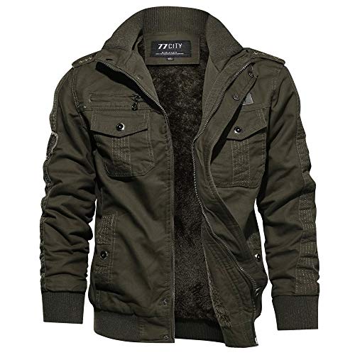 Preisvergleich Produktbild Celucke Winterjacke Herren mit Mehrfache Tasche,Männer Military Jacke Britannia Version Übergangsjacke Winterparka US Feldjacke