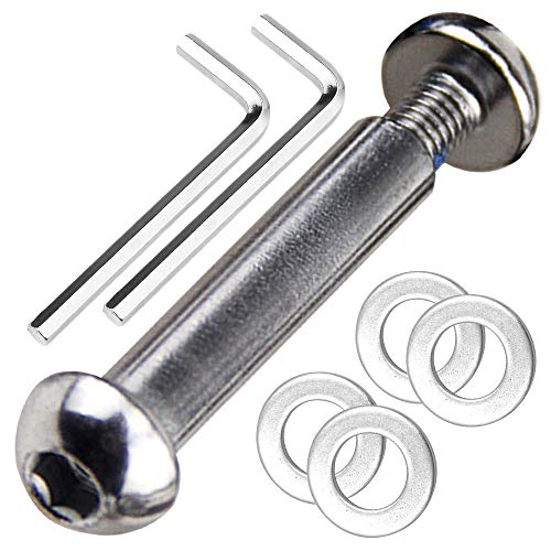 OTFAITP M8 8 mm x 28 mm-86 mm śruba przedniej osi tylnej ze stali węglowej klasy 8,8 do hulajnogi kaskaderskiej, hulajnogi dla nastolatków/dorosłych, pojemność 800 funtów