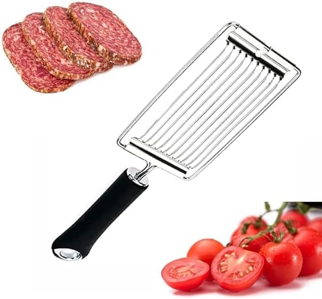 Premium Luncheon Meat Slicer Quality Stainless Steel Cutter Certified Safety Meats Fruit Tomato Cheese Boiled Egg Spam Cutting Tools for Home Daily Use