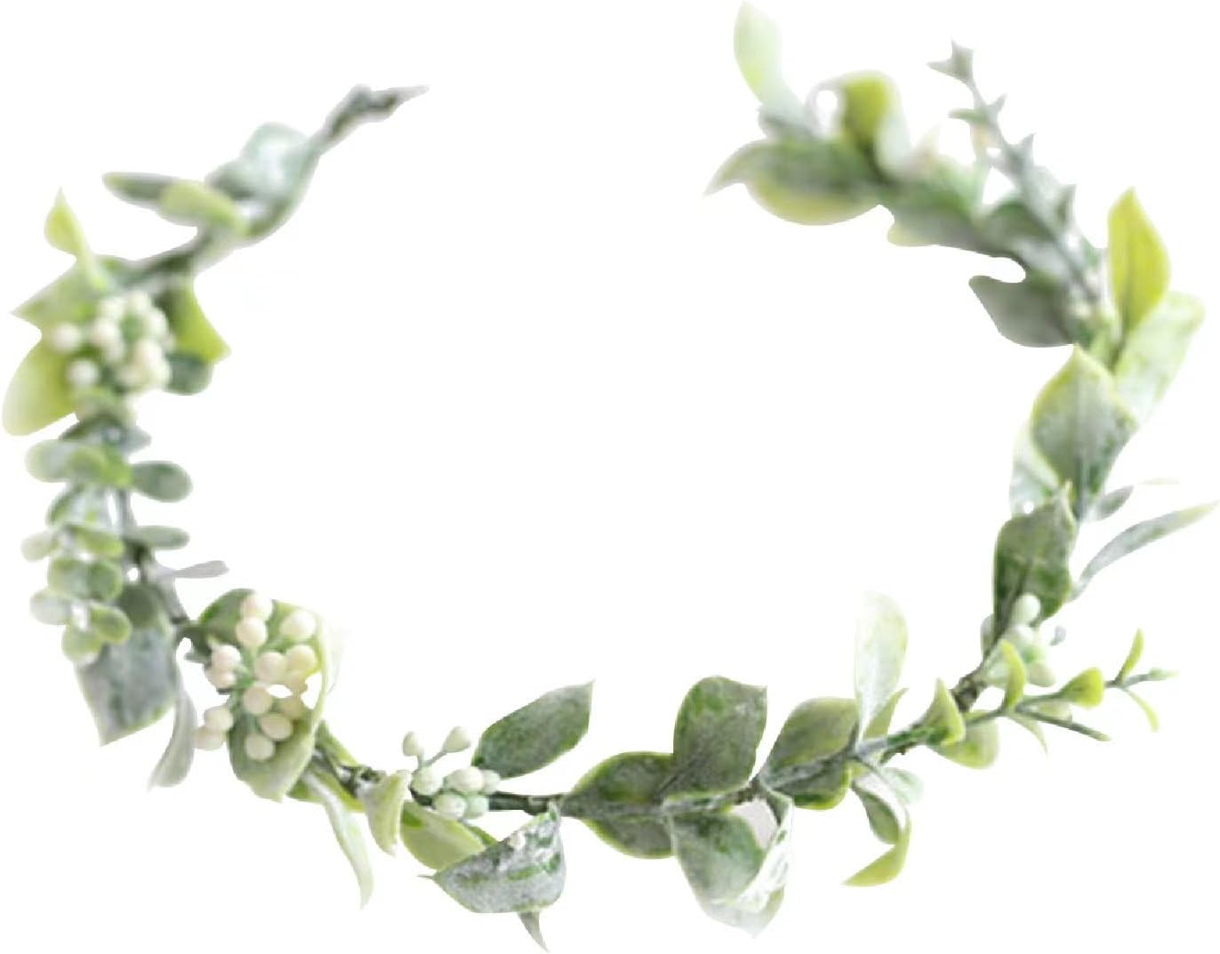 Green Leaf Flower Crown Eucalyptus Crown Wedding Bridal Maternity Photo Props Headpiece Style1