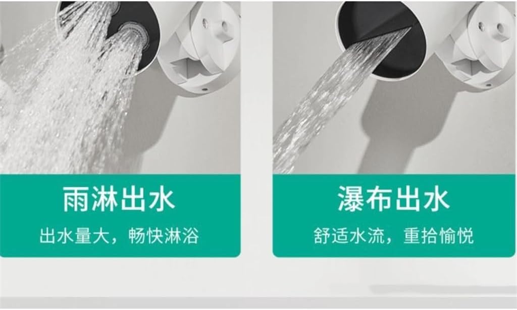 Embedded Shower Top Spray Cold and Hot Water Into The Wall Type Dark Set image 4
