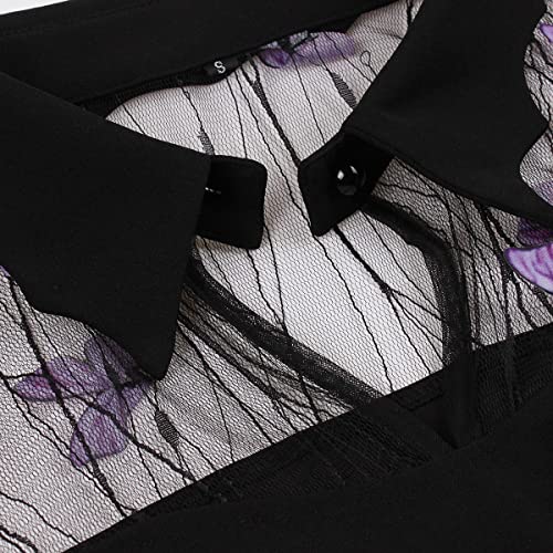 Image of Women's Vintage Polka Dot 1950s Audrey Retro Rockabilly Prom Dress 50's 60's A-Line Cocktail Party Swing Dress