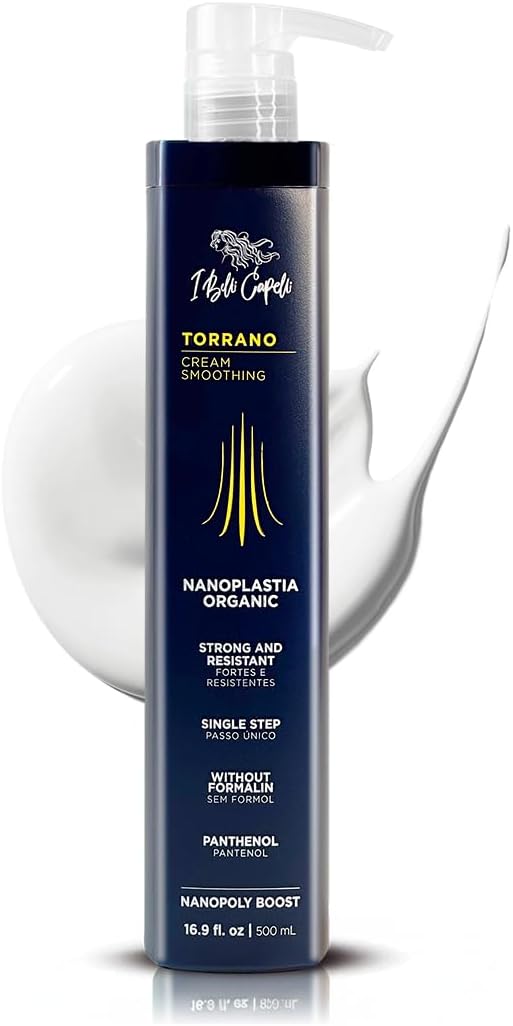 I Belli Capelli Torrano Cream Nano Keratin Hair Treatment, Straightening Hair 1 Step, Formaldehyde Free-Nanoplastia Para Alisar Cabello, Keratina Organica Sin Formol -Brazilian Nano Keratin (500ml)