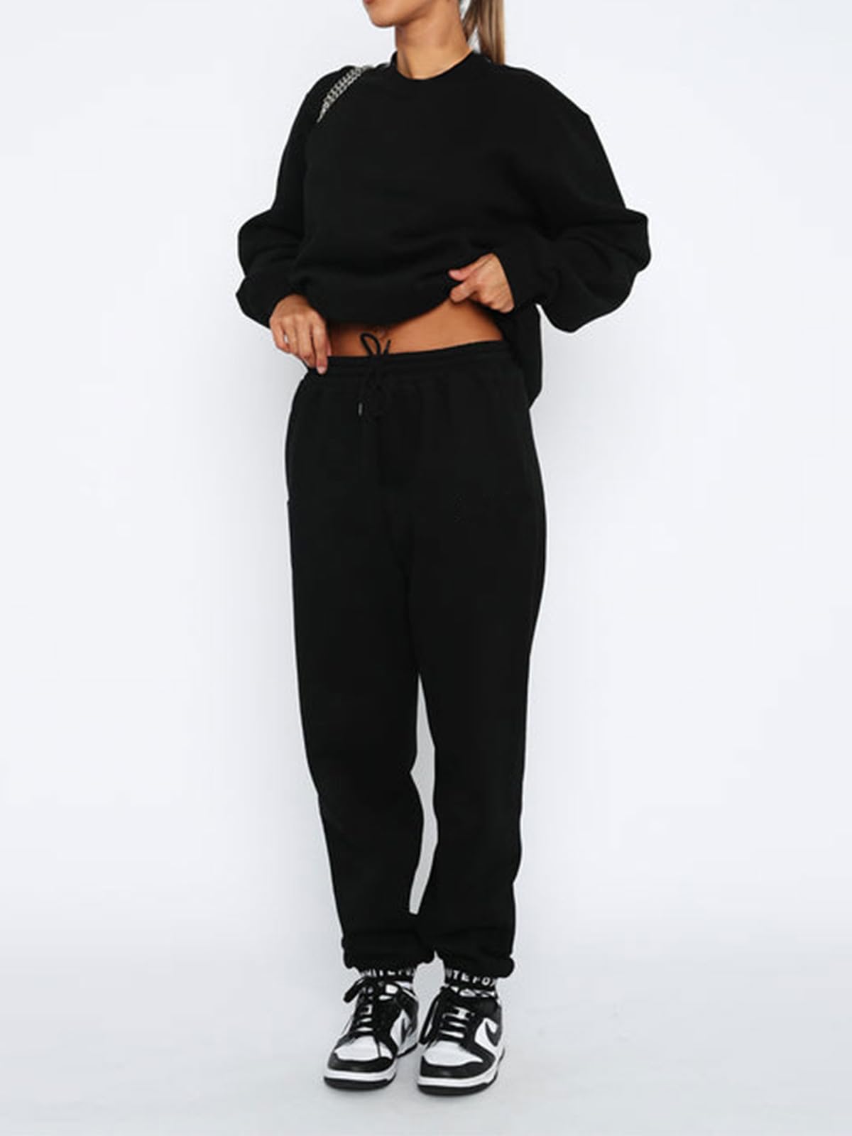 Sweatpants Women Baggy Set Piece Sweatsuit Outfits For Woen - Main Image