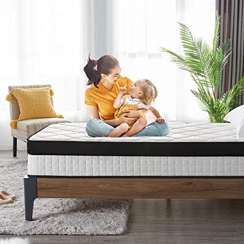 Yaheetech Single MattressMemory Foam Mattress 11 Inch Pocket Sprung Mattress with 3D Breathable Knitted Fabric and Airy Mesh, Medium Firm, 90x190x28.5cm,White