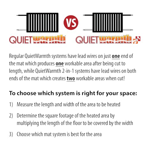 QuietWarmth Float QWARM3X10F240 Radiant Floor Heating Mat for Below Laminate, Wood, Luxury Vinyl Floating Flooring- Cuttable Mat Size 3'x10' 240 Volt (Covers 30sf) by QuietWarmth - Image 5