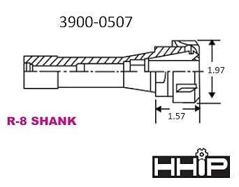 HHIP 3900-0507 ER-32 R8 Spring Collet Chuck Set, 8-Piece