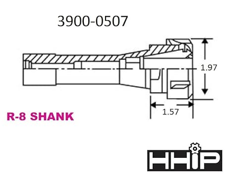 HHIP 3900-0507 ER-32 R8 Spring Collet Chuck Set, 8-Piece