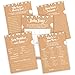 Baby Shower Games, Set Of 5 Activities, 20 Cards Each (Total 100), Kraft, Supplies, Party, Gender Reveal - By Simple Glee