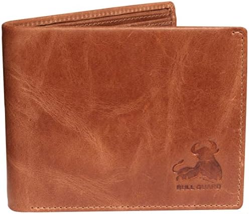BULL GUARD RFID Blocking Bifold Wallet for Men with Coin Pocket Forest Brown