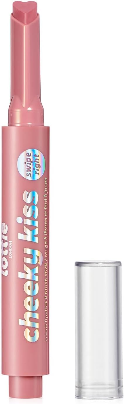 Lottie LondonCheeky Kiss in Swipe Right, Multi-tasking Lip & Cheek Color Stick, Easy-to-apply Blusher & Lipstick, Infused with Hyaluronic Acid & Vitamin E