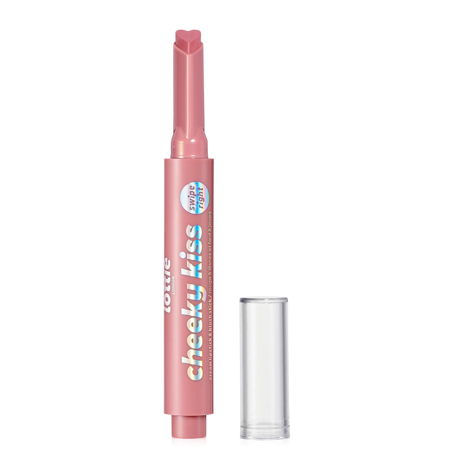 Lottie LondonCheeky Kiss in Swipe Right, Multi-tasking Lip & Cheek Color Stick, Easy-to-apply Blusher & Lipstick, Infused with Hyaluronic Acid & Vitamin E