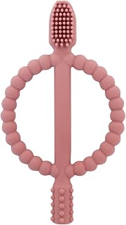 Training Toothbrush Infant,Soft 360-Degree Infant Toothbrush with Handle - Infant Toothbrush for Infant, Teether Toys and Teething Relief (6-12 Months) Huyath