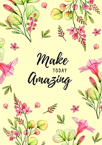 Make Today Amazing: B5 Medium Birthday Book for Recording Anniversaries / Important Dates | Jan-to-Dec Index | Freesia Hibiscus Flower Design Yellow Paperback – February 3, 2021
