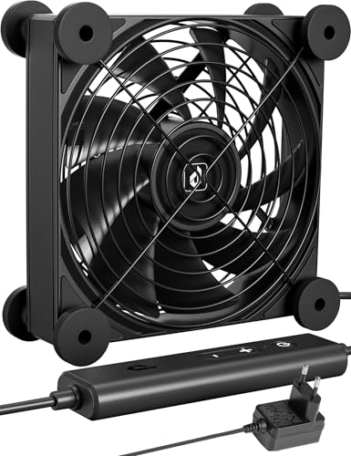 upHere Gaming PC Lüfter 120x25mm AC 220V, Dual Kugellager, 5-Einstellbare Geschwindigkeiten, DC 12V Kühlung für Laptop - U3DC1