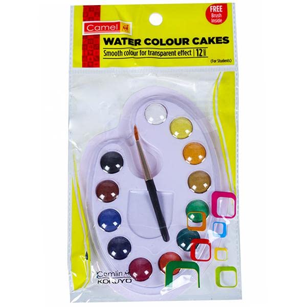 Camlin Kokuyo Student Water Color Cakes - 12 Shades [Pack of 2] Unique : Amazon.in: Home & Kitchen
