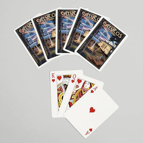 Baraja de poker Retro Cayucos California 52 cartas miniatura 7