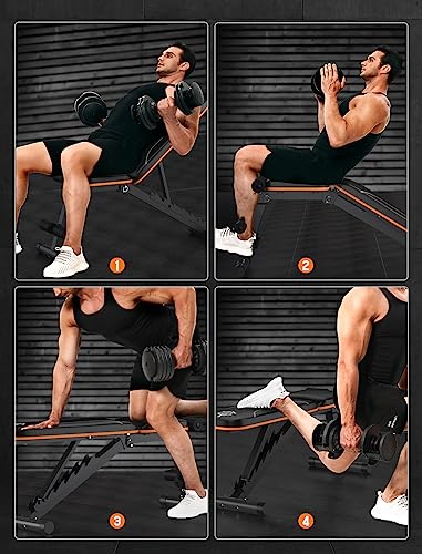 Sportsroyals Adjustable Weight Bench for Home Gym, 750LBS Weight Capacity Workout Bench with Full Body Workout for Decline/Incline/Bench Press - Image 8