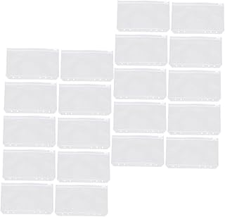 Tofficu 100 pçs bolsa de carrinho com zíper sacos transparentes com zíper bolsas transparentes envelopes transparentes pasta de orçamento projeto organizador de documentos envelopes transparentes de armazenamento de fichário saco com zíper saco com zíper