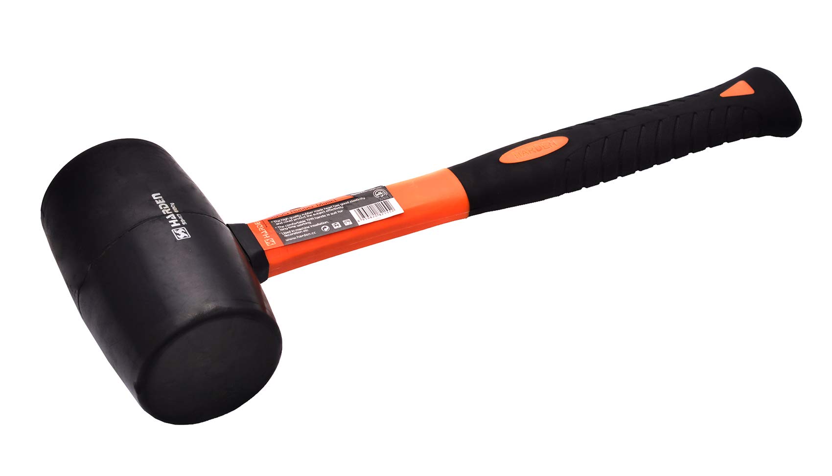Harden Rubber Mallet - Durable Hammer with Fiberglass Handle -4