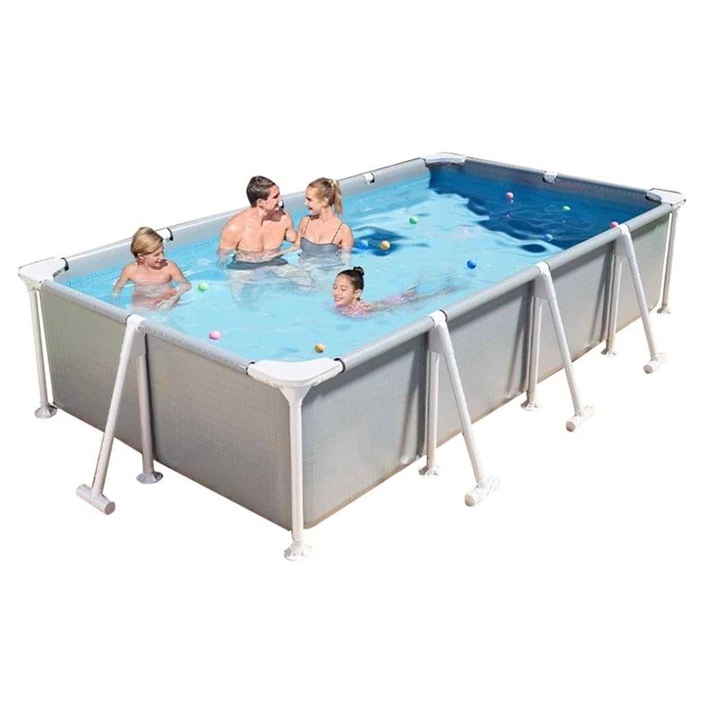 Piscina In Acciaio 300cm Acciaio Pro Rettangolo Piscina Fuori Terra Studenti Piscina Staccabile Studenti E Adulti Grande Piscina Per Bambini Piscina Fuori Terra