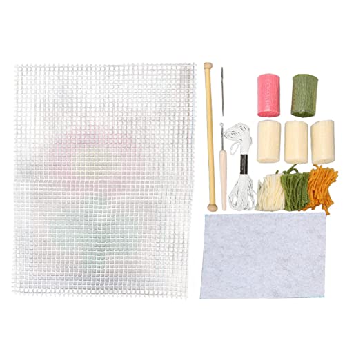 CLDXTrading Kit de ganchos Kit de ganchos de crochet portátil DIY ght, colores vibrantes con tela no tejida y crochet, para principiantes para ejercitar las manos