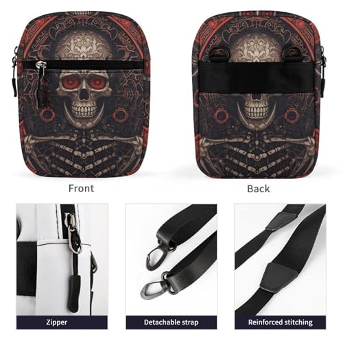 Satchel Tote Bag Messenger Bag Skeleton Printed Mini Sling Bag Purse Suitable for Work Travel3