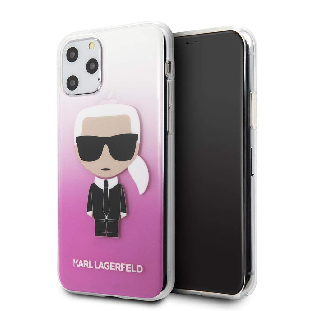Karl Lagerfeld CG Mobile Karl Lagerfeld Gradient Ikonik Transparent Case For Iphone 11 Pro - Pink