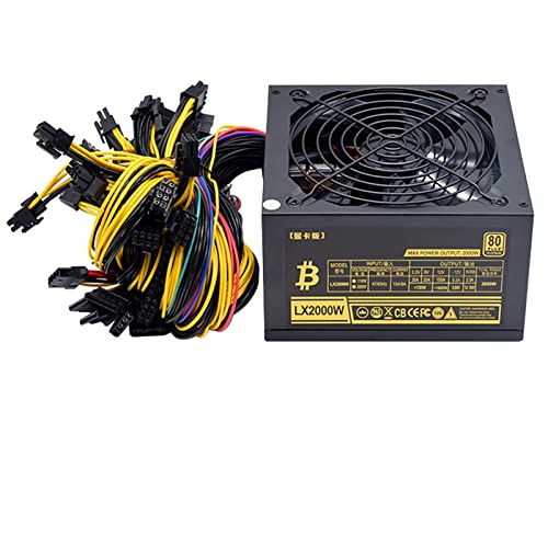 KAVJU AC 110V-220V atPC 2000W電源8グラフィックカードエテリム Eth BTC鉱業AntMiner PSU for. US CA MX BR JP.電圧