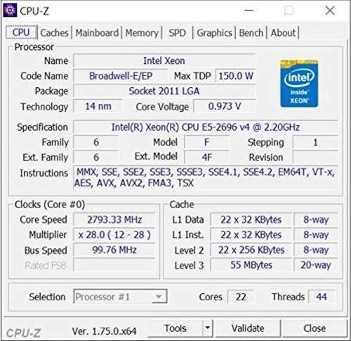 Amazon.com: Intel Xeon E5-2696 V4 Sr2j0 Processor 2.2ghz 22core