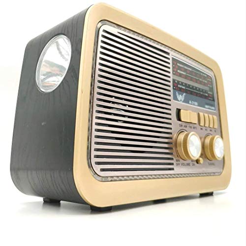 Rádio Retrô Portátil Mp3 Usb Cartão Sd Am Fm C/bluetooth (Preto)