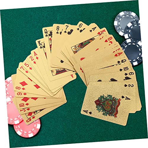 Milisten Pokerkarten Gold PVC Langlebig Kartenspiel Für Party Unterhaltung Reise Tischspiel – Bild 4