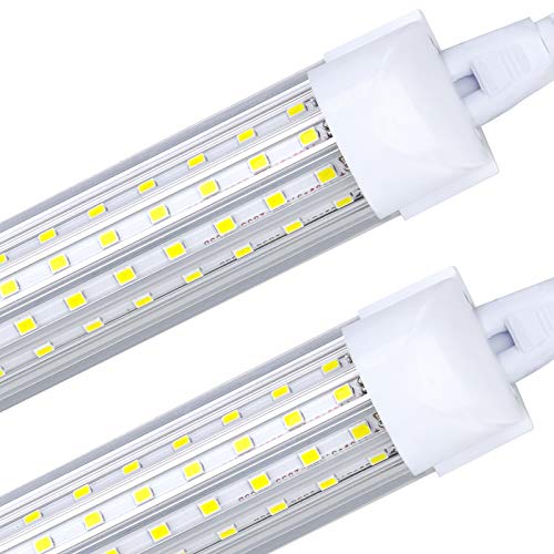 2-Pack, LED Shop Light 2ft, 25W 3000LM 6000K(Cold White), T8 LED Light Fixture, Clear Cover, Ceiling and Utility Shop Light, Linkable Tube Lights, Shop Lights for Room, Garage, Workbench, Warehouse