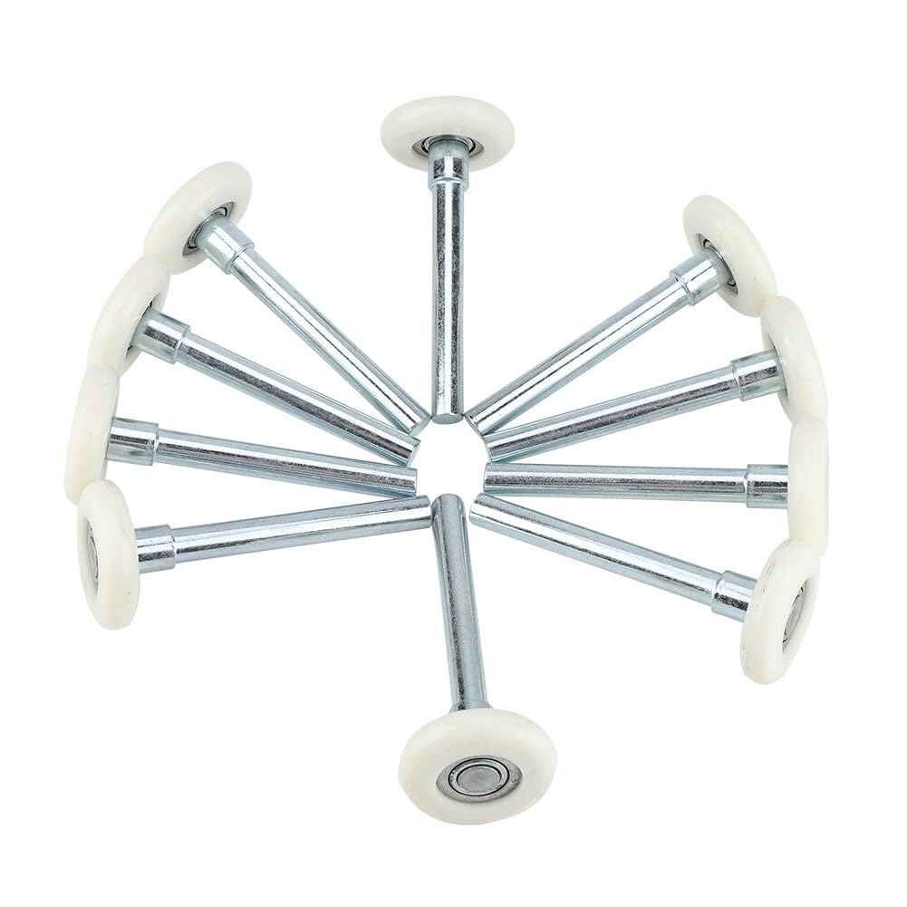 NCONCO Lot de 10 roues de porte de garage en nylon - Roulements de rechange sectionnels à 2 tiges réutilisables - Plus de 100 000 cycles