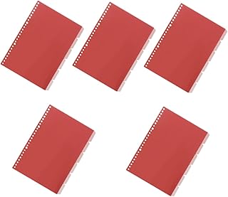 TEHAUX 5 Peças Divisor De Plástico Divisórias Inseríveis Fichário De Receitas Guias De Papel Inseríveis 6 Furos Fichário Divisor Fichário Separadores De Pasta Divisórias Marcadores De