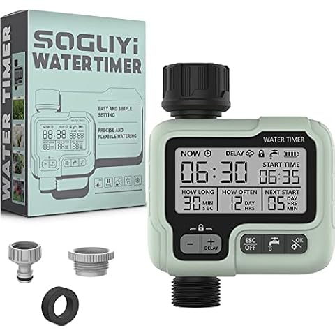 SOGUYI Temporizador Riego Automatico con Gran Pantalla LCD Cover