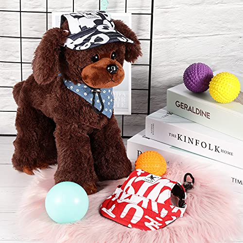 4 Pieces Dog Baseball Cap Pet Outdoor Sports Hats Dogs Hat Visor Cap With Ear Holes Adjustable Dog Sport Sun Protection Baseball Cap For Puppy Small Dogs And Kitty #TOP3