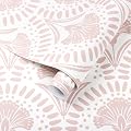 Timeet 17.7 in × 78.7 in Boho Peel and Stick Wallpaper Pink Floral Contact Paper White Pink Flower Wallpaper Removable Self Adhesive for Cabinet Bathroom Waterproof