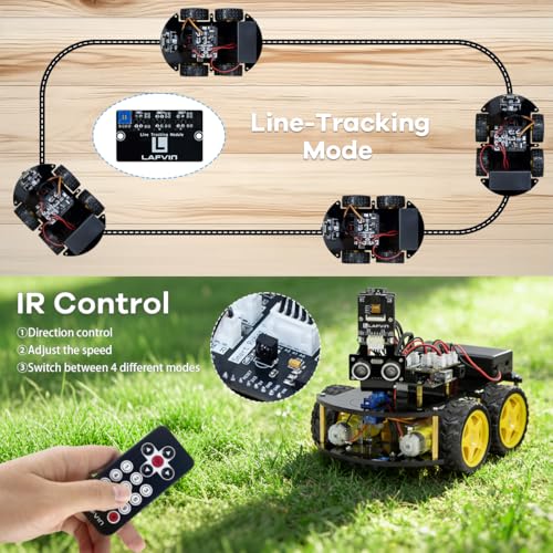 LAFVIN R3 Camera Smart Robot Car Kit for Arduino Robotics with Tutorial - Image 6