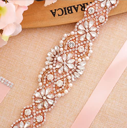 Rhinestone Wedding Belt Handmade Bridal Belt Sash With Ribbon Sashes For Bridesmaid formal Evening Dress Accessories2