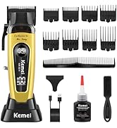 KEMEI KM-90-4 Professional Hair Clipper for Men Cord/Cordless Hair Cutting Kits, Hair & Beard Tri...