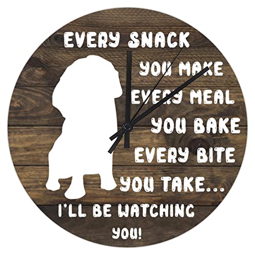 Orologio da parete in PVC Ogni spuntino che fai orologi senza cornice Bulldog francese Cane 30,5 cm a tema animale a batteria Orologio astratto in PVC per soggiorno, cucina, casa, ufficio, scuola