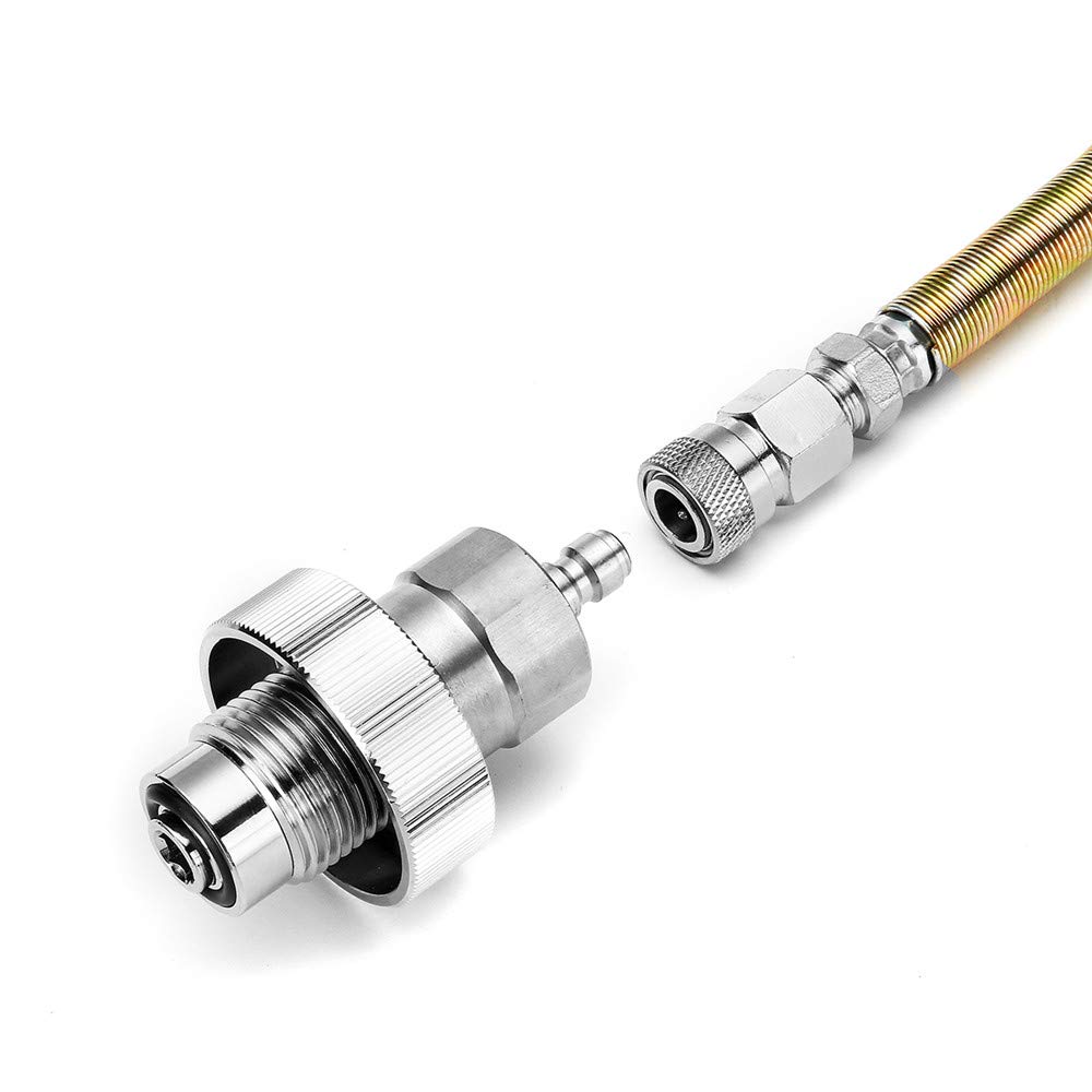 EsportsMJJ Mangueras De Recarga De Manguera De Decantación Con Manómetro Din 0~6000 Psi/0~400Bar - 24Inch