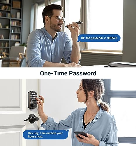 Veise KS02B Fingerprint Door Lock With 2 Lever Handles - Keyless Entry Door Lock, Electronic Keypad Deadbolt & Front Door Lock Handle Sets thumb #7