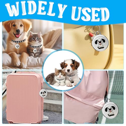 Rppiup GPS Tracker für Katzen und Hunde, Mini GPS ohne ABO, Wasserdicht für Hunde, Live-Ortung, Haustier-Tracker für Kofferraum und Rucksack