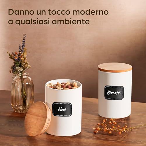 Barattoli Sale Zucchero Caffè - 2 Barattoli 600ml