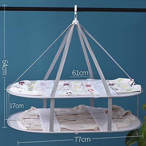 Large Size Sweater Hanging Dryer, 2 Tier Folding Drying Rack, Lay Flat
