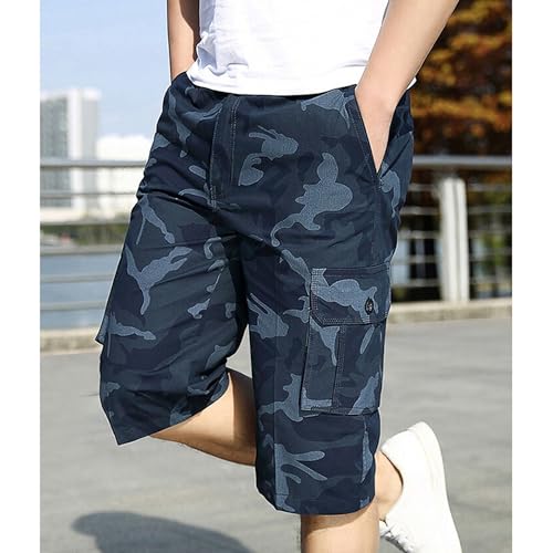 Shorts cargo de algodón para hombre 3/4 largos miniatura 3