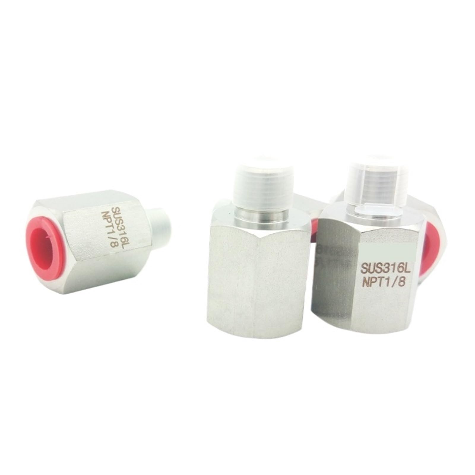 Adaptador reductor de acero inoxidable 316L, 3000 PSI, for plomería, 5 unidades/lote, RA NPT 1/8, 1/4, 3/8, 1/2, 3/4, 1(RA-08-03 1 3-8NPT)